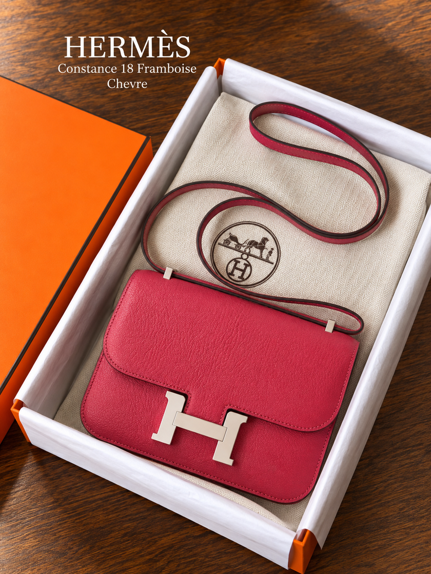 [Unused/Like New] HERMES Constance 18 Framboise