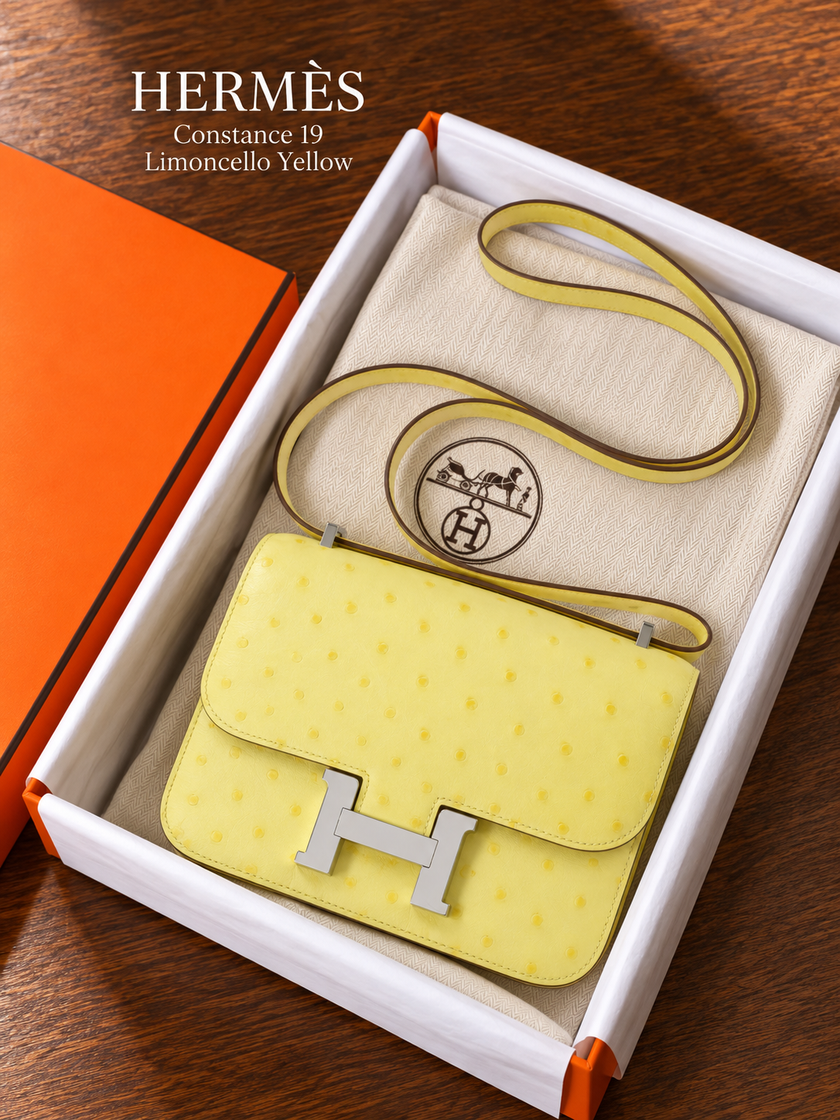[Brand New/Price on Request] HERMES Constance 19 Limoncello Yellow