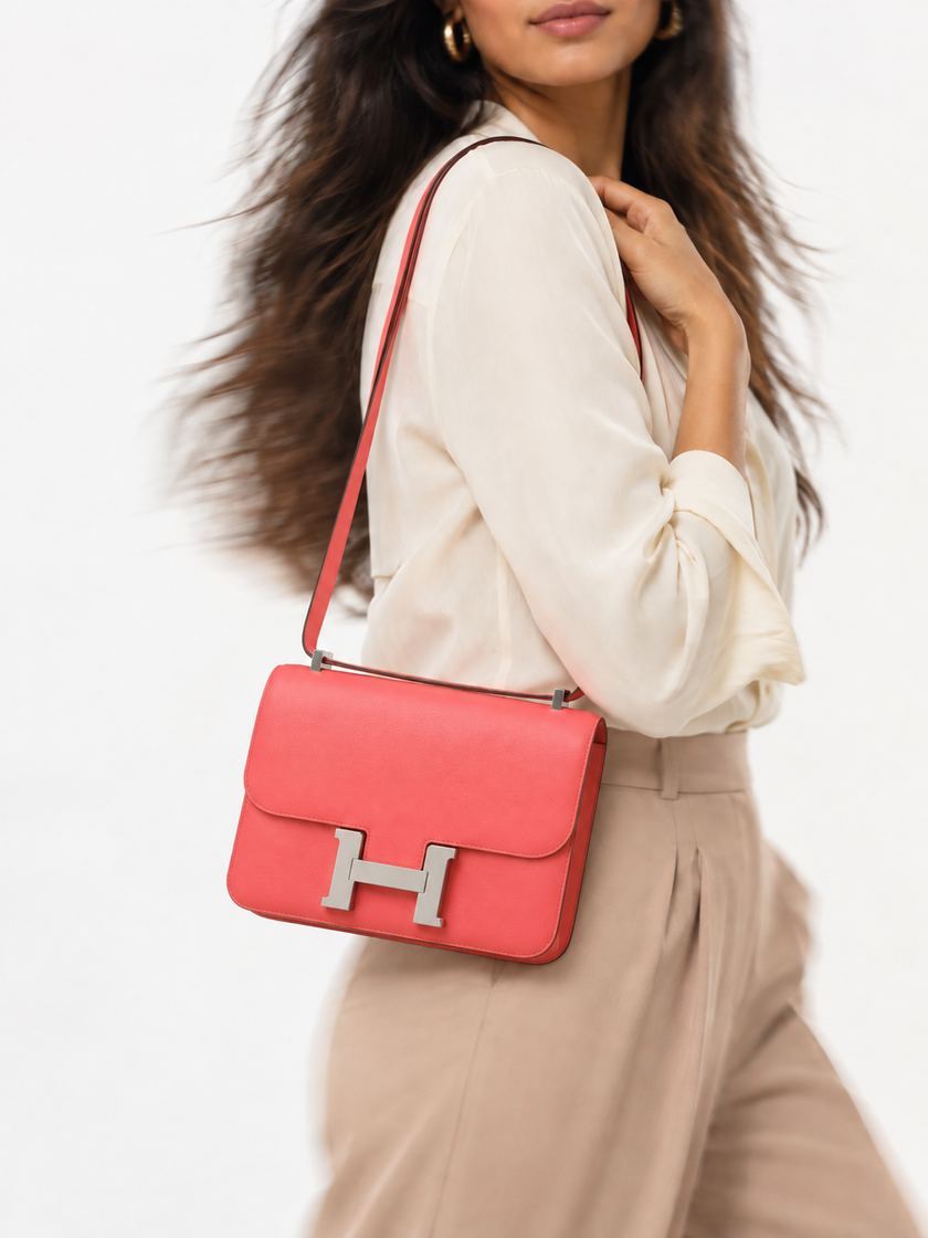 [Like New] HERMES Constance 24 Rose Jaipur