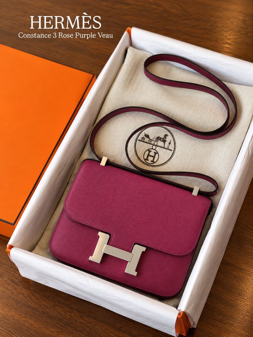 HERMES Constance 18 Rose Purple