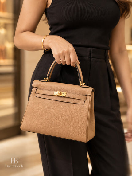 [Brand New] HERMÈS Kelly 25 Retourne Chai 0M Togo Gold Hardware
