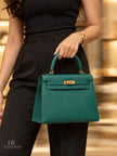 [Brand New] HERMÈS Kelly 25 Sellier Malachite Z6 Epsom Gold Hardware