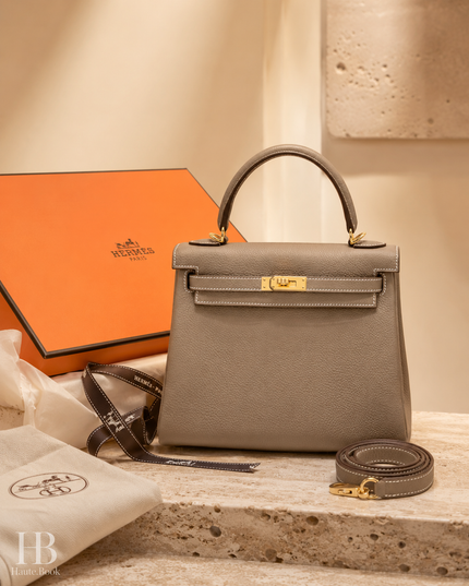 HERMES Kelly 25 Togo Etoupe
