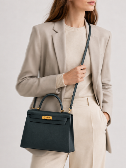 [Brand New] HERMES Kelly 28 6O Vert Cyprès