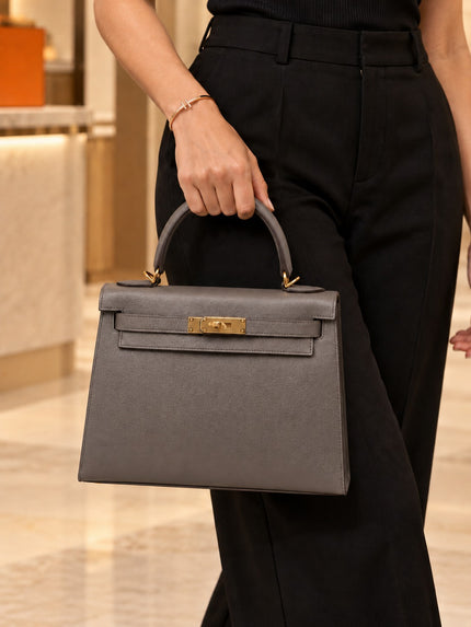 [Unused] HERMÈS Kelly 28 8F Étain Epsom Gold Hardware