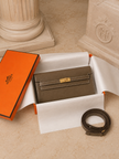 [Brand New] HERMES Kelly Wallet Long To go Etoupe