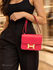 HERMES Mini Constance 19 Rose Jaipur