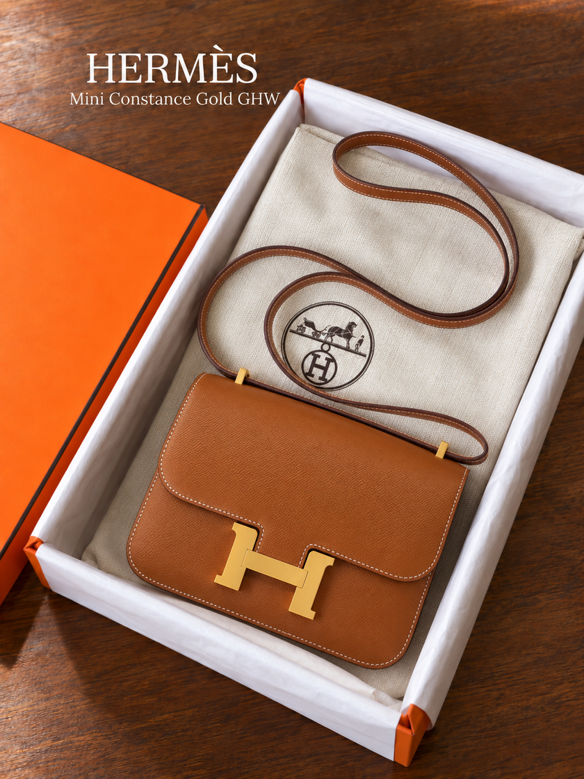 [Brand New] HERMES Mini Constance Gold GHW