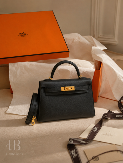 [Price on Request] HERMES Mini Kelly Black Epsom Gold Hardware