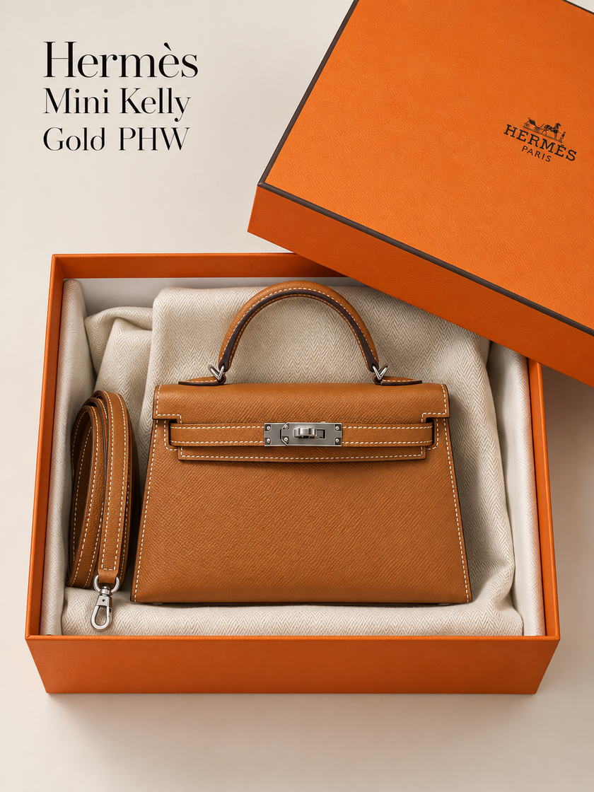 [Brand New] HERMES Mini Kelly Gold