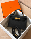 [Price on Request] HERMES Mini Kelly II Noir 89 Epsom Gold Hardware