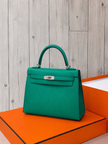 [Unused /Like New] HERMES Sellier Kelly 25 Vert Jade
