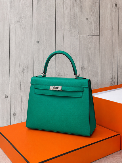 [Unused /Like New] HERMES Sellier Kelly 25 Vert Jade
