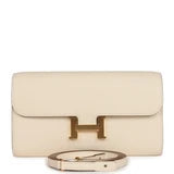 [Brand New] HERMES Constance Long To Go Wallet Craie 10 Epsom Gold Hardware