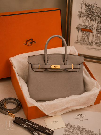 [New] HERMES Birkin 30 Togo Gris Asphalt