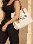 CELINE Horizontal Cabas Canvas Tote Bag