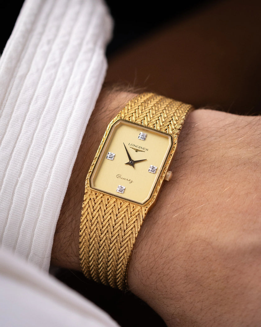 [Classic]  Longines Art Deco Tank, Champagne Dial 24mm x 27mm