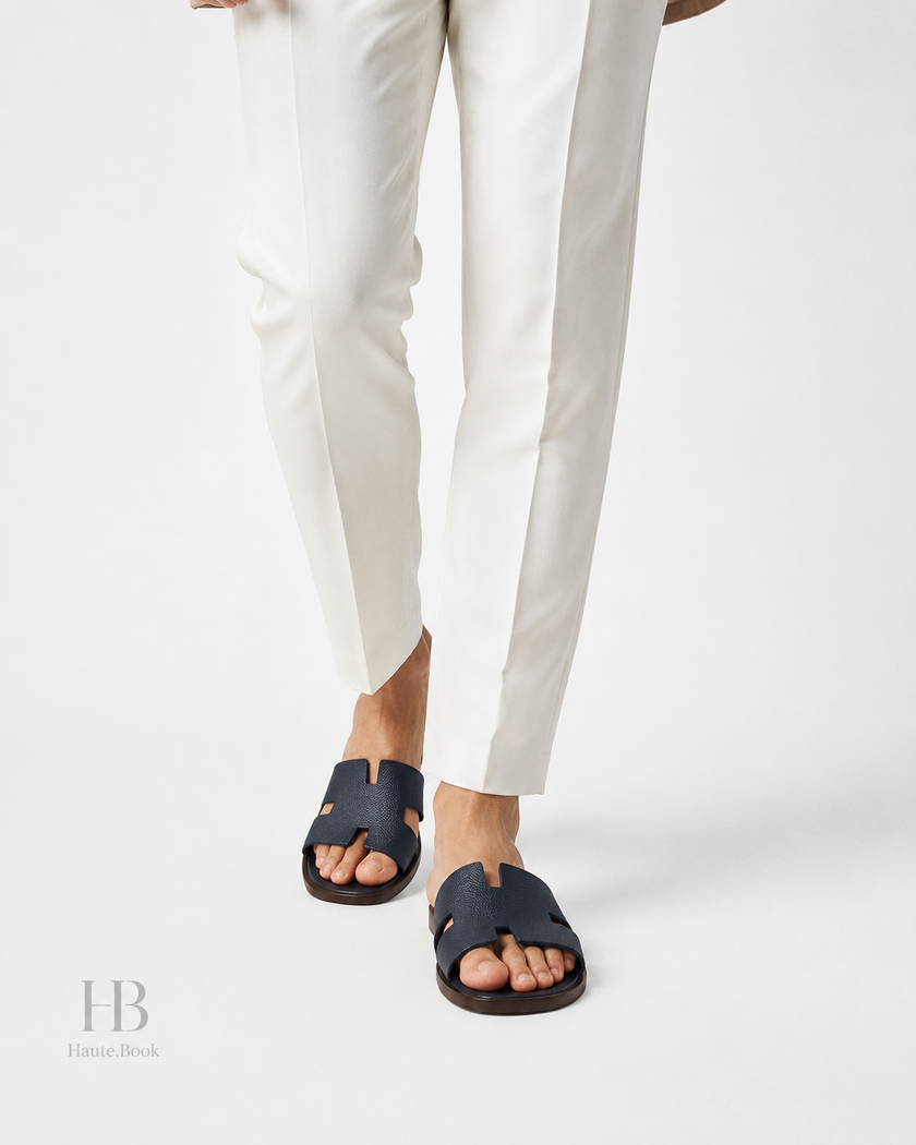 HERMES Izmir Sandals In Marine