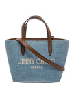 JIMMY CHOO Raffia Top Handle Bag