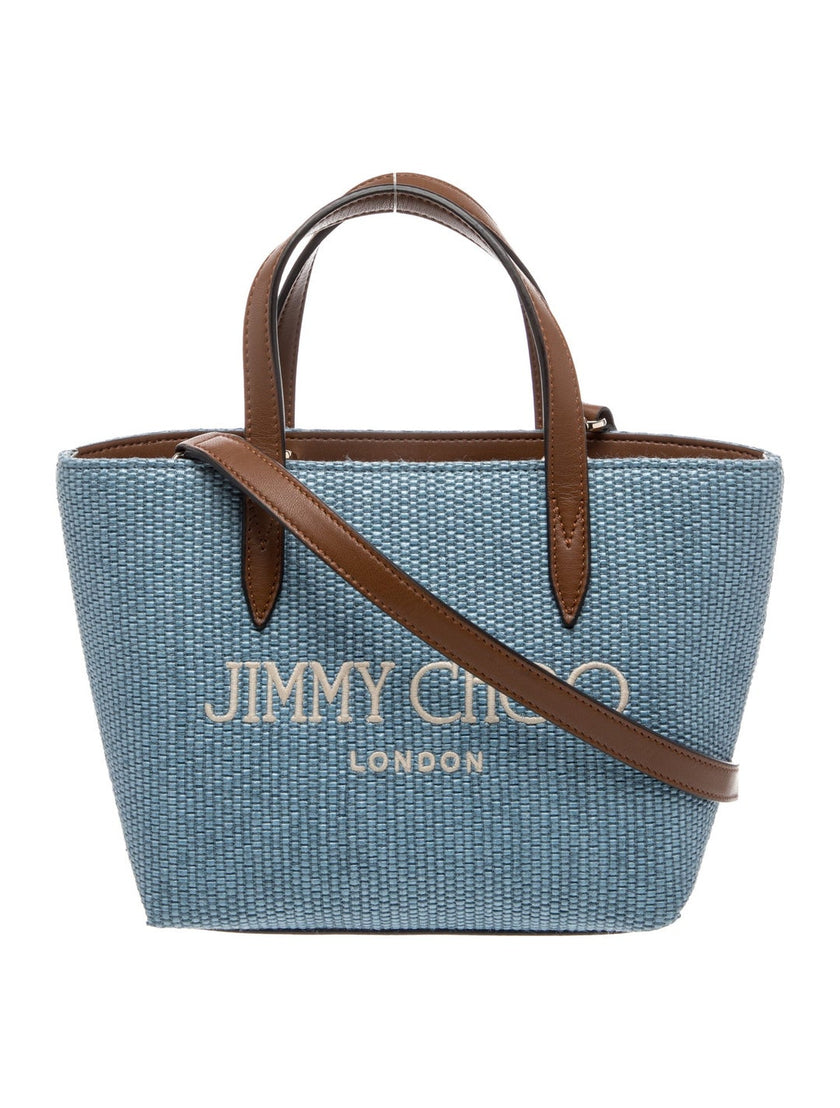 JIMMY CHOO Raffia Top Handle Bag