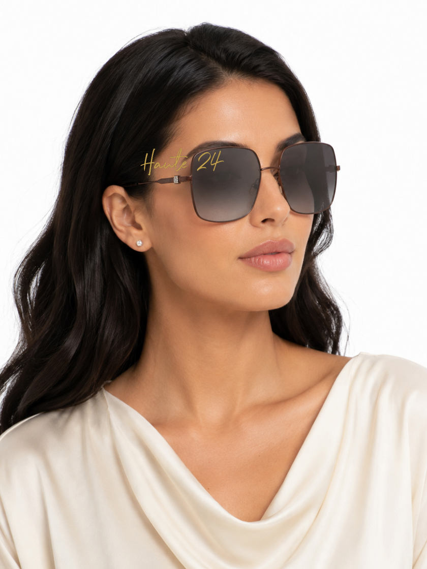 JIMMY CHOO Brown Gradient Square Ladies Sunglasses LILI/S 0J7D/HA 58
