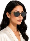 JIMMY CHOO Grey Cat Eye Ladies Sunglasses NADIA/S 0Y6U/IR 56