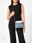 MICHAEL KORS Jet Set Travel Color-Block Signature Logo Crossbody Bag