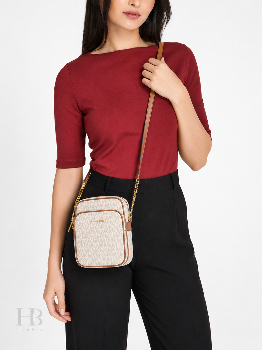 MICHAEL KORS Jet Set Travel Medium Logo Crossbody Bag