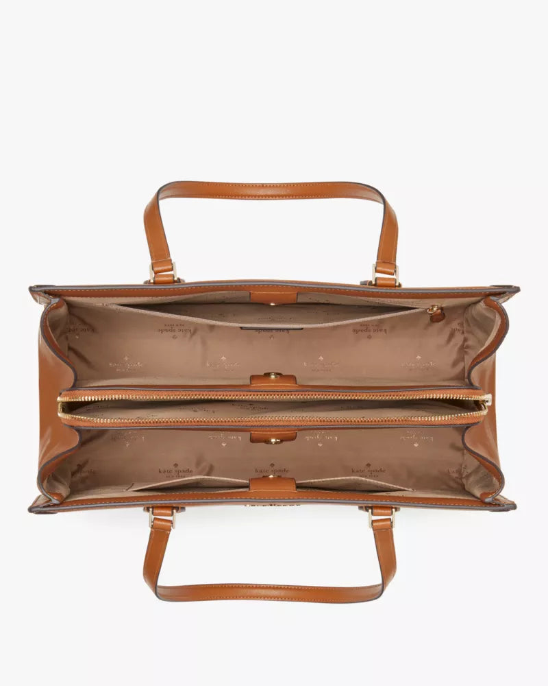 KATE SPADE Madison Saffiano East West Leather Large Laptop Tote - Cavern Clay