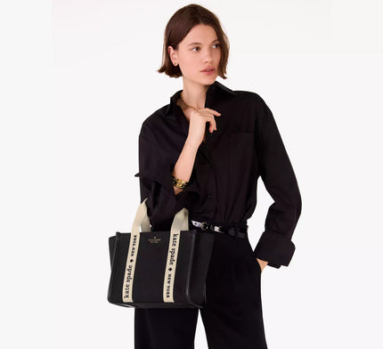 KATE SPADE  Kip Canvas Small Tote - Black