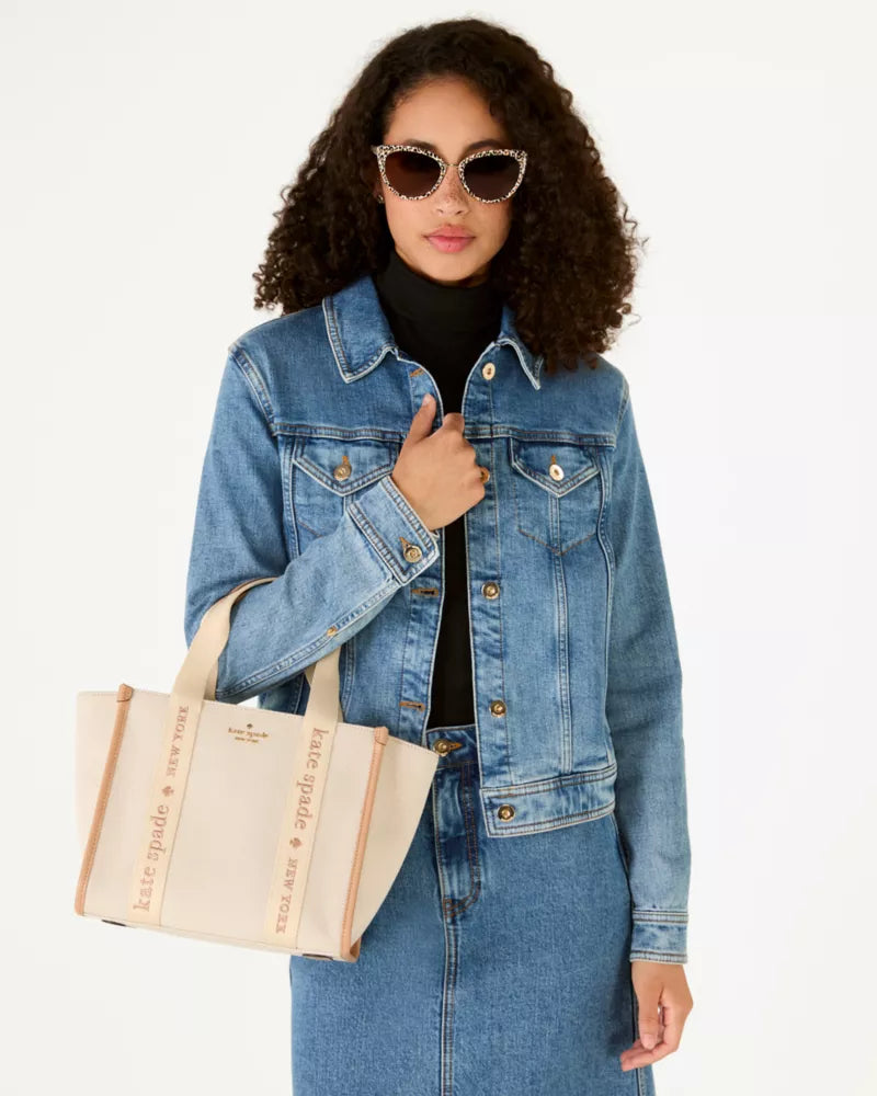 [AT DELHI]  KATE SPADE  Kip Canvas Small Tote - Kip Canvas Small Tote