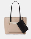KATE SPADE Staci Colorblock Leather Large Tote Set - Warm Beige Multi