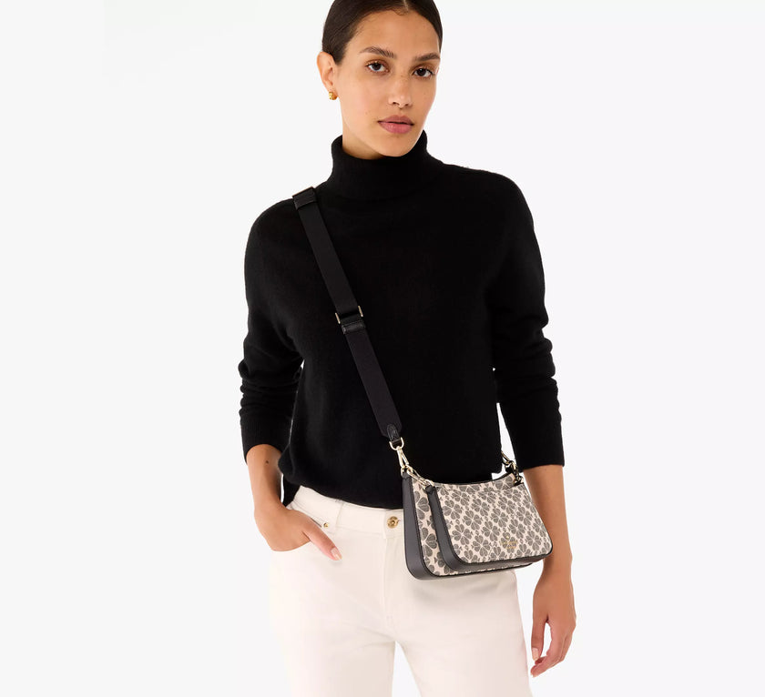 KATE SPADE  Spade Flower Small Crossbody - Black Multi