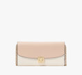 KATE SPADE Phoebe Colorblock Refined Grain Leather Turnlock Wallet On A Chain  - Toasted Hazelnut Multi