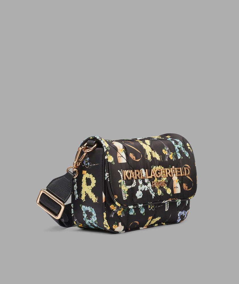 KARL LAGERFELD Voyage Logo Crossbody With Bow - Black Multi