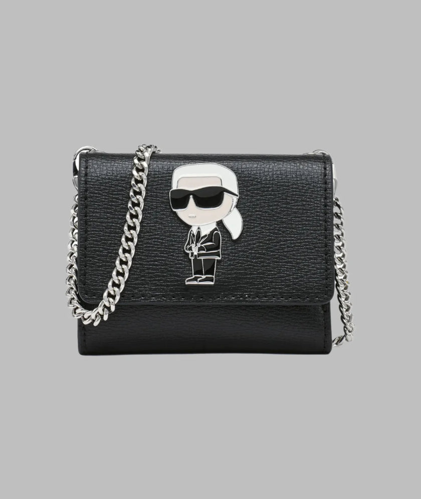 KARL LAGERFELD Small Wallet On Chain - Black