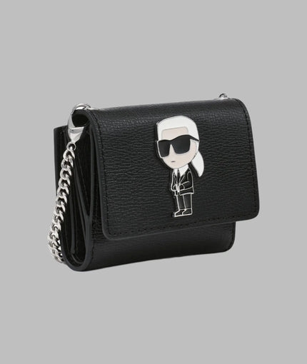 KARL LAGERFELD Small Wallet On Chain - Black