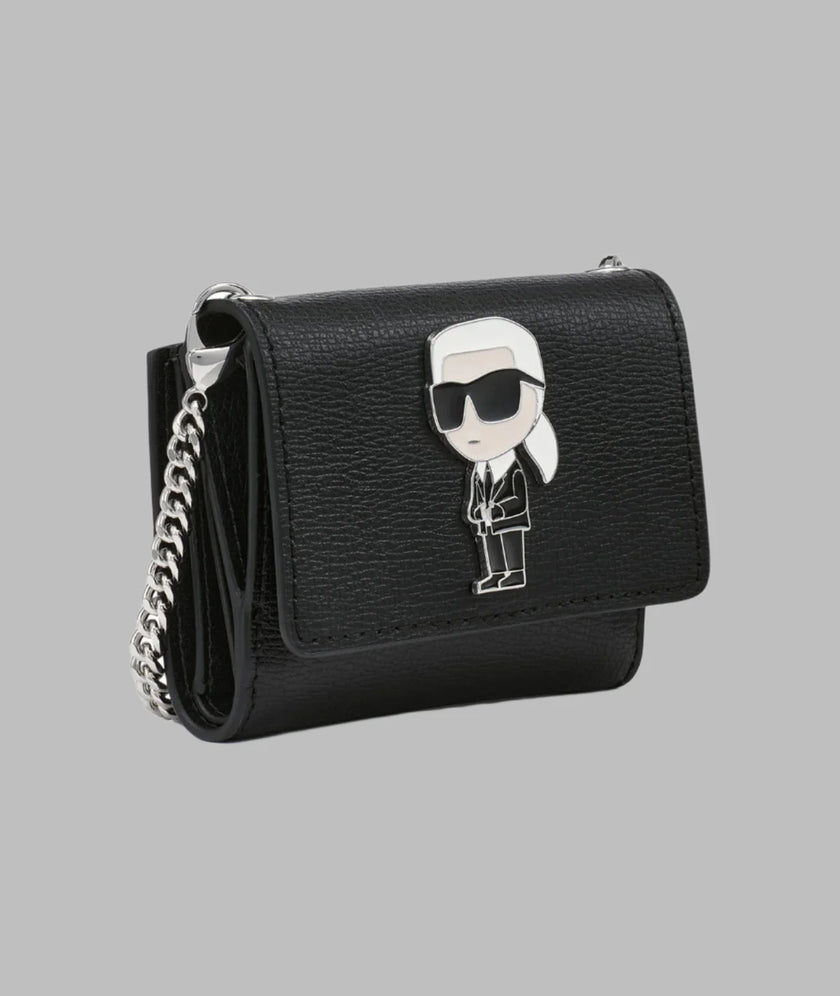 KARL LAGERFELD Small Wallet On Chain - Black