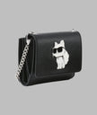 KARL LAGERFELD Small Wallet On Chain - Black - CHOUPETTE