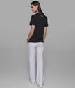 KARL LAGERFELD Round Head Duo Tee - Black