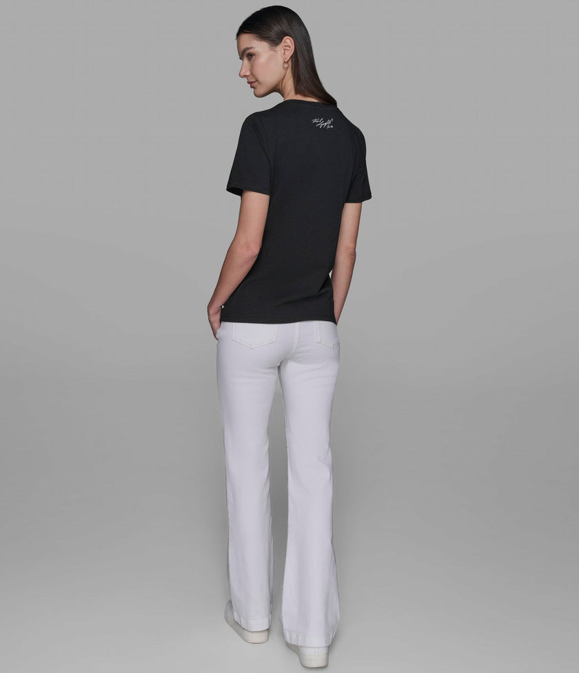 KARL LAGERFELD Round Head Duo Tee - Black