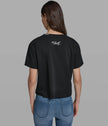 KARL LAGERFELD Cropped Cotton Jersey Karl Floral Tee