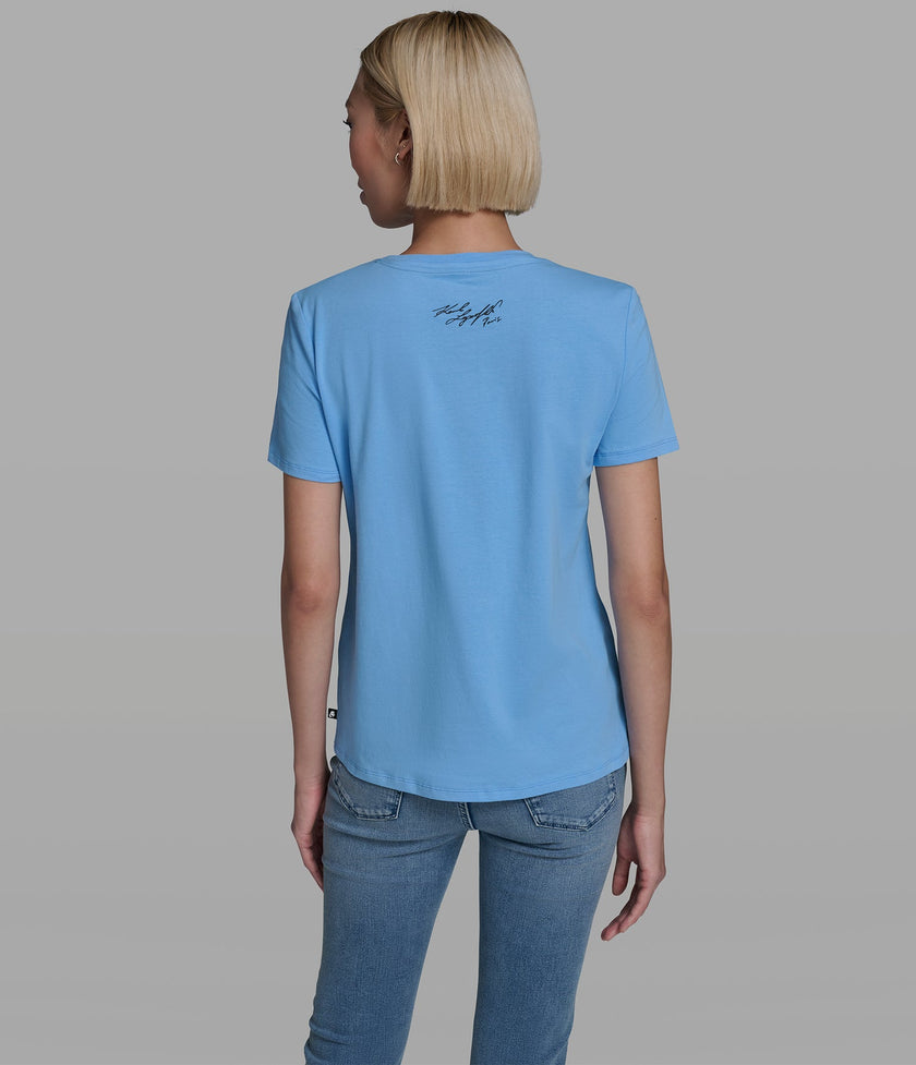 KARL LAGERFELD Cotton Jersey Choupette Sailor Tee