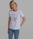 KARL LAGERFELD Cotton Jersey Karl Et Choupette Outline Tee