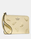 KATE SPADE Lucy Floral Wristlet - Lemon Fondant