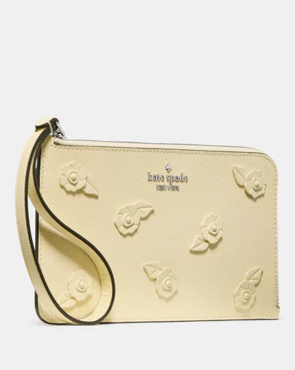 KATE SPADE Lucy Floral Wristlet - Lemon Fondant