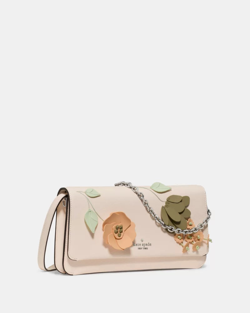 KATE SPADE Ivy Floral Crossbody Bag - Fresh Peach Multi