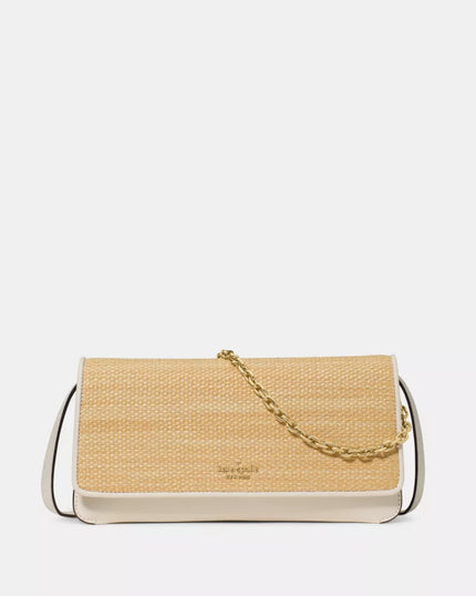 KATE SPADE Ivy Straw Crossbody Bag - Natural Multi