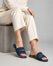 [At India] KARL LAGERFELD Cati Quilted Slide Sandal