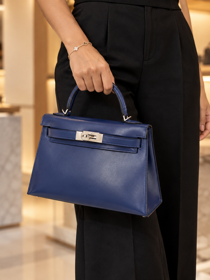 [Brand New] HERMÈS Kelly 25 Blue Sapphir PHW